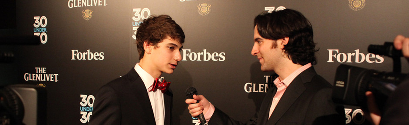 Jonny being interviewed by Forbes